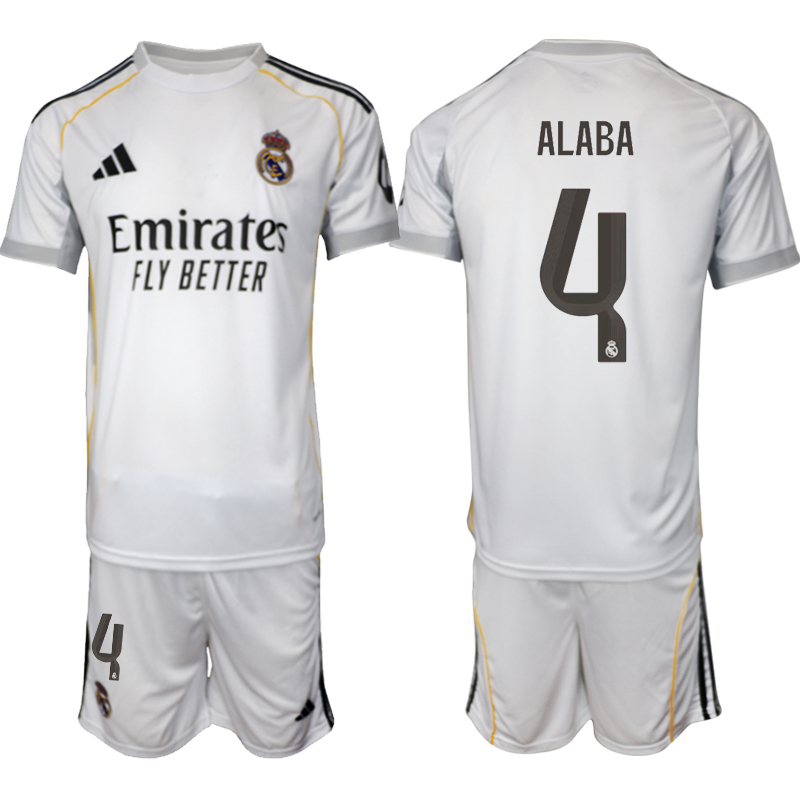Men 2025-2026 Club Real Madrid home white #4 Soccer Jersey 01->real madrid jersey->Soccer Club Jersey
